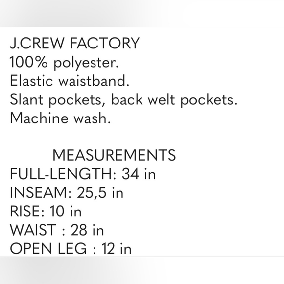 J.Crew Factory  Jamie pant size 8 petite color black - Picture 13 of 13